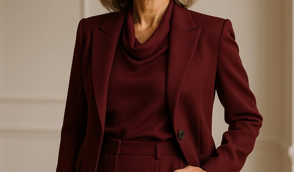 Como usar um look monocromático vinho
